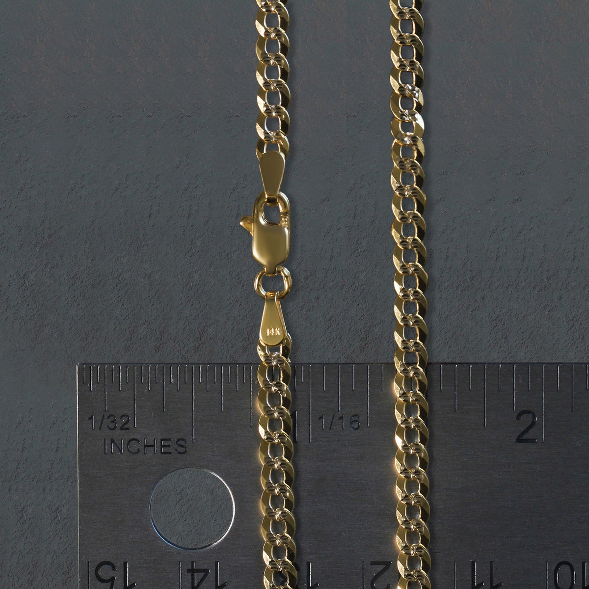 14k Two Tone Gold Pave Curb Chain (3.60 mm) Alba Luxe