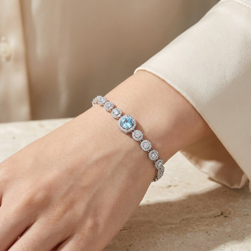 Azure Tennis Bracelet by AlbaLuxe AlbaLuxe
