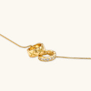Twin Ring Necklace by AlbaLuxe AlbaLuxe