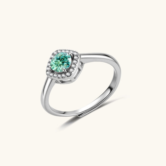 Emerald Glow Halo Ring by AlbaLuxe AlbaLuxe