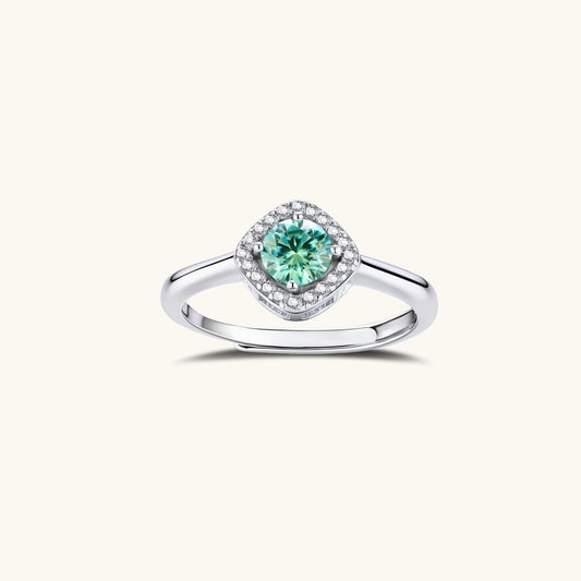 Emerald Glow Halo Ring by AlbaLuxe AlbaLuxe
