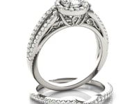 Ultra-macro craftsmanship detail of diamond facet setting