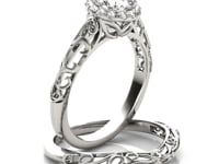 Ultra-macro craftsmanship detail of diamond facet setting
